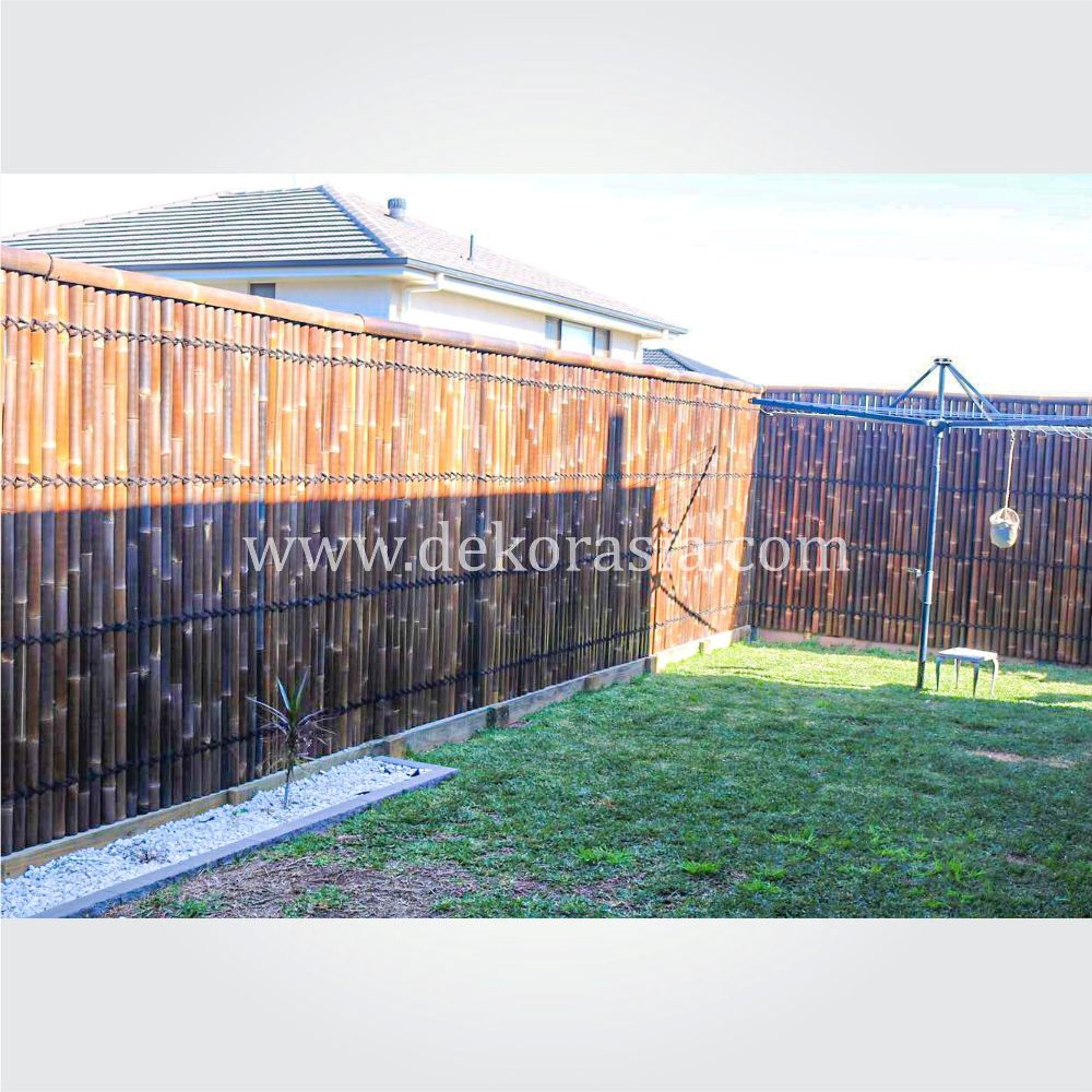 Natural Bamboo Fence Roll - Bamboo Fence Natural Green - Image 4