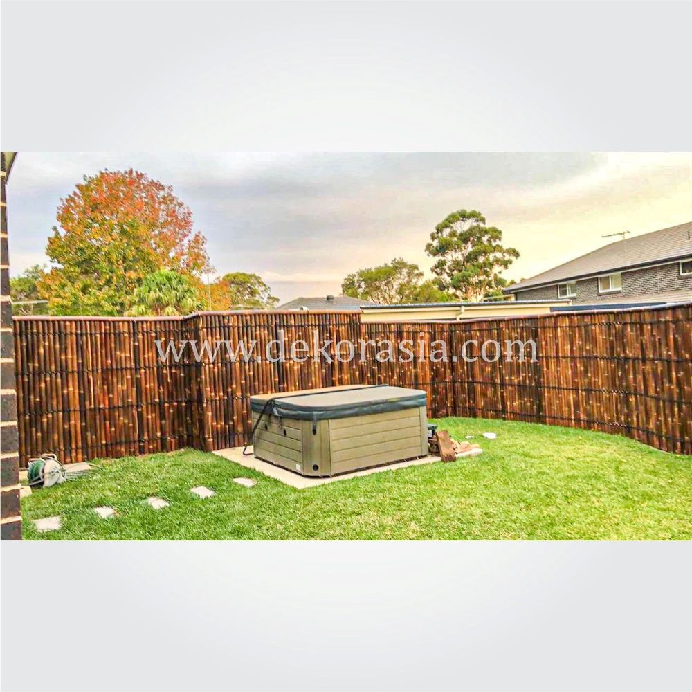 Black Bamboo Half Raft Panel - Bamboo Panels, Bamboo Screen, Bamboo Screens - Image 2